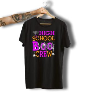High School Boo Crew Spider Web Halloween Teacher T-Shirt