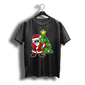 Hipster Santa Claus Floss Dance Christmas Tree T-Shirt