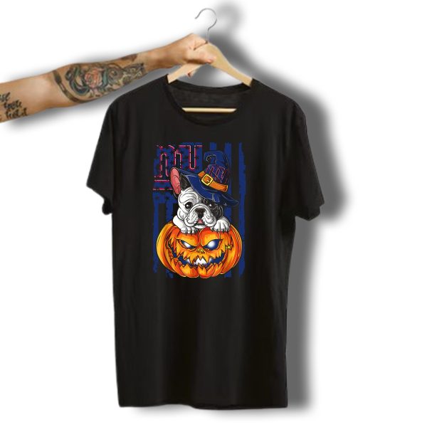 Hlw Bulldog New York Giants Halloween Pumpkin T Shirt t shirt 1