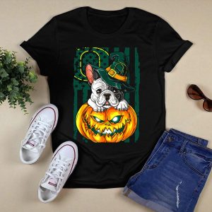 Bulldog Oregon Ducks Halloween Pumpkin Wizard Hat T-Shirt