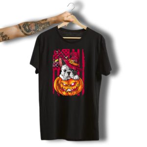 Hlw Bulldog Pumpkin Witch Hat Stkids T Shirt Flouis Cardinals Halloween T-Shirt