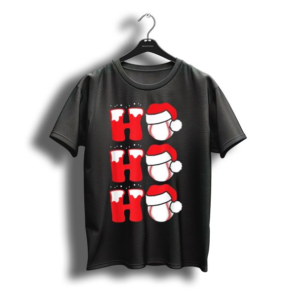 Ho Ho Ho Baseball Christmas Santa T Shirt t shirt 1