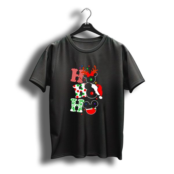 Ho Ho Ho Christmas Mickey Reindeer Santa T Shirt t shirt 1