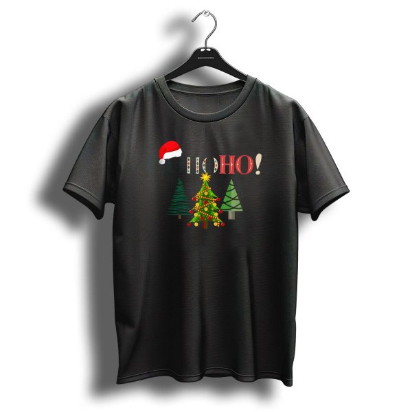 Ho Ho Ho Christmas Santa Hat Tree Holiday T Shirt 1 t shirt 1