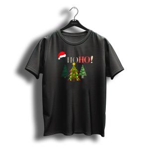 Ho Ho Ho Christmas Santa Hat Tree Holiday T-Shirt