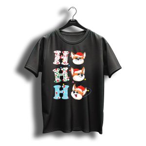 Ho Ho Ho Corgi Santa Festive Christmas Animal T-Shirt