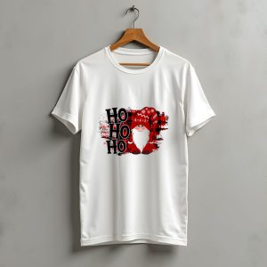 Ho Ho Ho Gnome Christmas Plaid Santa T-Shirt