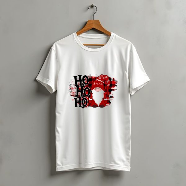Ho Ho Ho Gnome Christmas Plaid Santa T Shirt t shirt 1