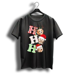 Ho Ho Ho Havanese Santa Hat Reindeer Antlers Christmas Decor T Shirt