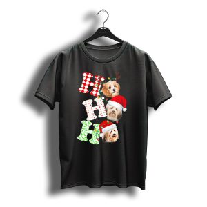 Ho Ho Ho Havanese Santa Hat Reindeer Antlers Christmas Decor T-Shirt