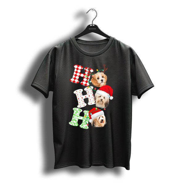 Ho Ho Ho Havanese Santa Hat Reindeer Antlers Christmas Decor T Shirt t shirt 1
