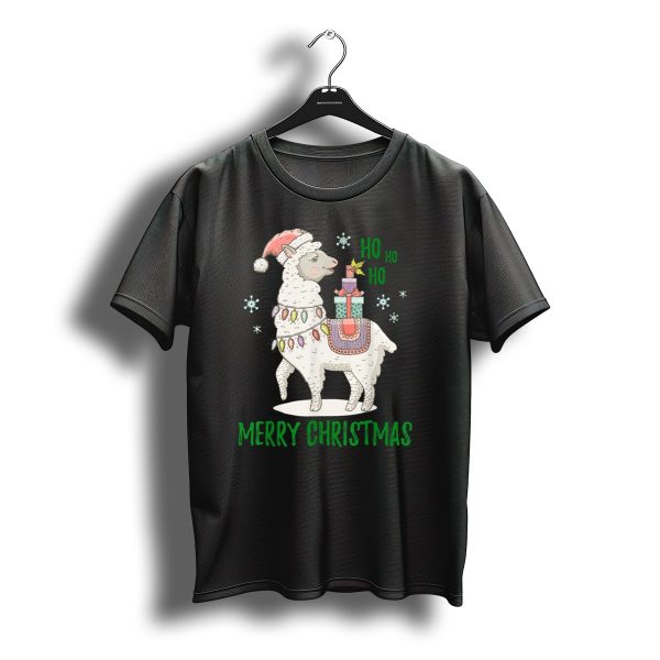 Ho Ho Ho Merry Christmas Llama Santa Drama Llama T Shirt t shirt 1