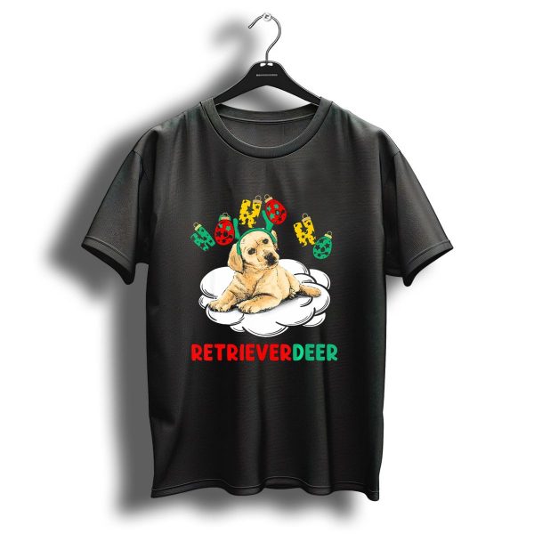 Ho Ho Ho Retrieverdeer Merry Christmas Dog On Cloud T Shirt 1 t shirt 1