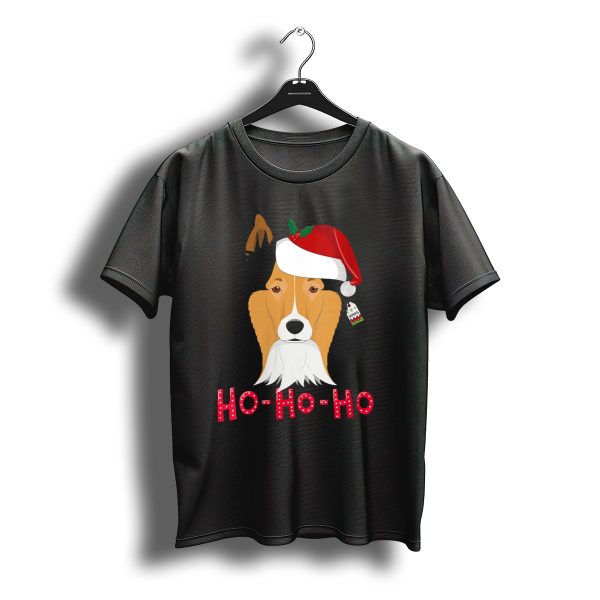 Ho Ho Ho Rough Collie Santa Christmas T Shirt t shirt 1