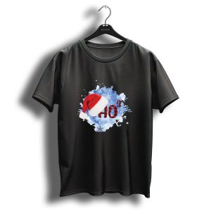 Ho Ho Ho Santa Hat Buffalo Plaid With Snowflakes Christmas T Shirt