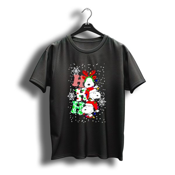Ho Ho Ho Snoopy Christmas Reindeer Santa Snowflakes T Shirt t shirt 1