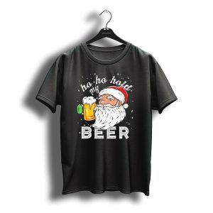 Ho Ho Hold My Beer Santa Christmas Drinking T-Shirt
