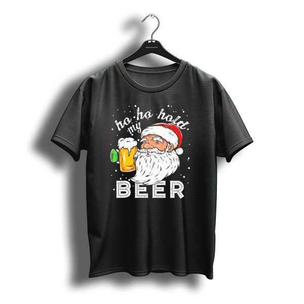 Ho Ho Hold My Beer Santa Christmas Drinking T Shirt t shirt 1
