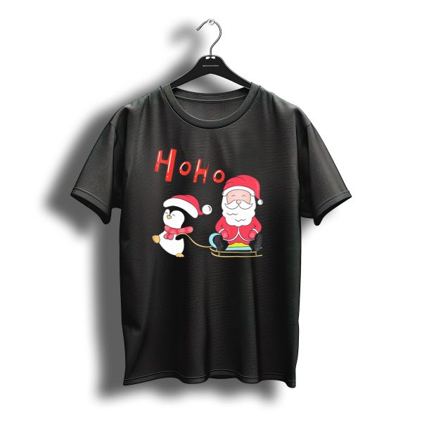 Ho Ho Santa Penguin Merry Christmas Happy Family T Shirt t shirt 1