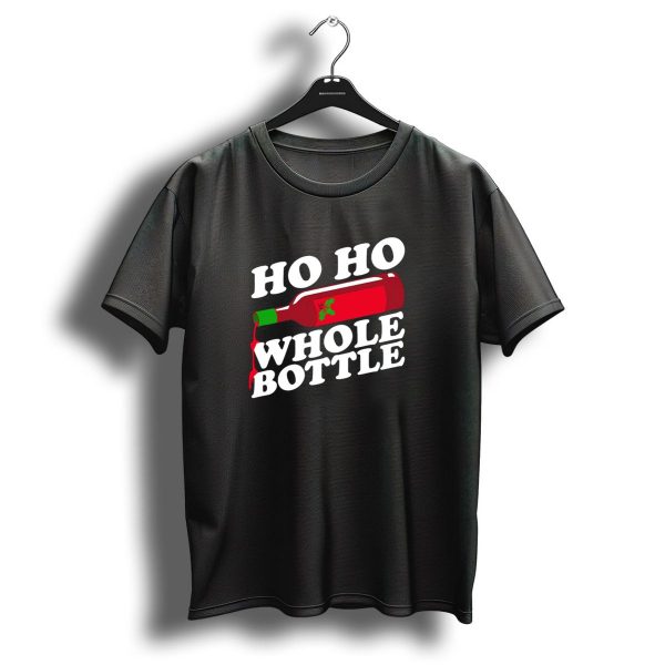 Ho Ho Whole Bottle Wine Red Christmas Joke T Shirt 1 t shirt 1