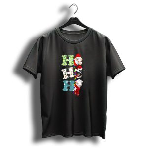 Hohoho Sheep Christmas Santa Lights And Festive Hats T Shirt