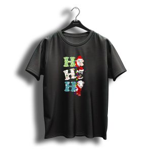 Hohoho Sheep Christmas Santa Lights And Festive Hats T-Shirt