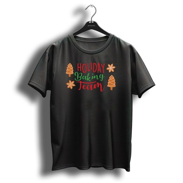 Holiday Baking Team Christmas Cookies Gingerbread Trees Snowflakes T Shirt 1 t shirt 1