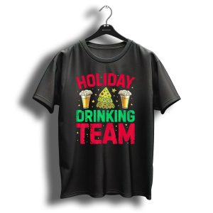 Holiday Drinking Team Christmas Tree Beer Glasses T Shirt
