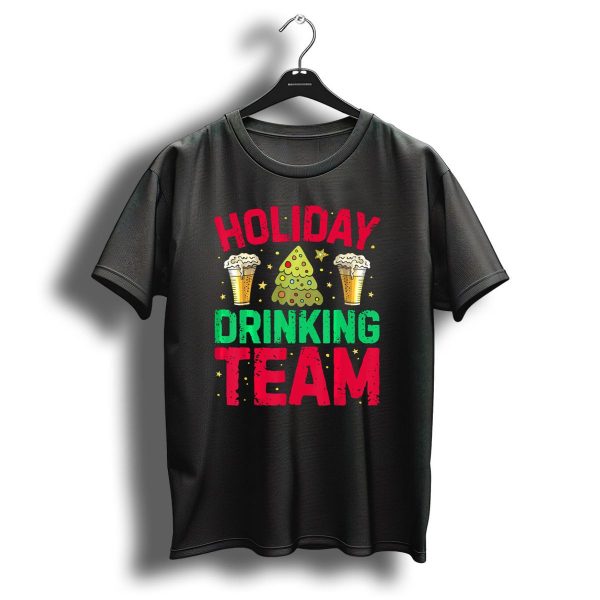 Holiday Drinking Team Christmas Tree Beer Glasses T Shirt 1 t shirt 1