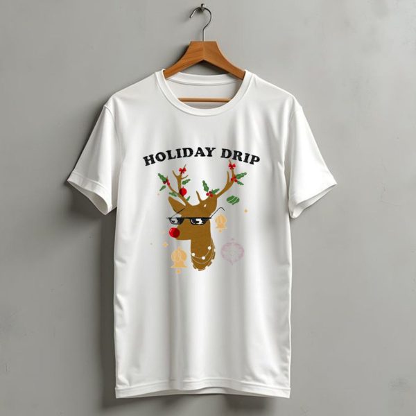 Holiday Drip Reindeer Christmas T Shirt 1 t shirt 1