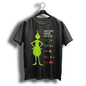 Holiday Mood Meter Grinch Christmas Light Mood Reader T-Shirt