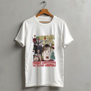Home Alone Merry Christmas Ya Filthy Animal Kevin Mccallister Holiday Movie T-Shirt