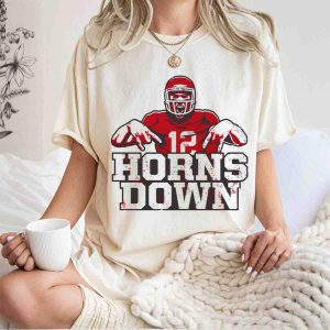 Horns Down 12 Oklahoma Sooners Football Player T-Shirt