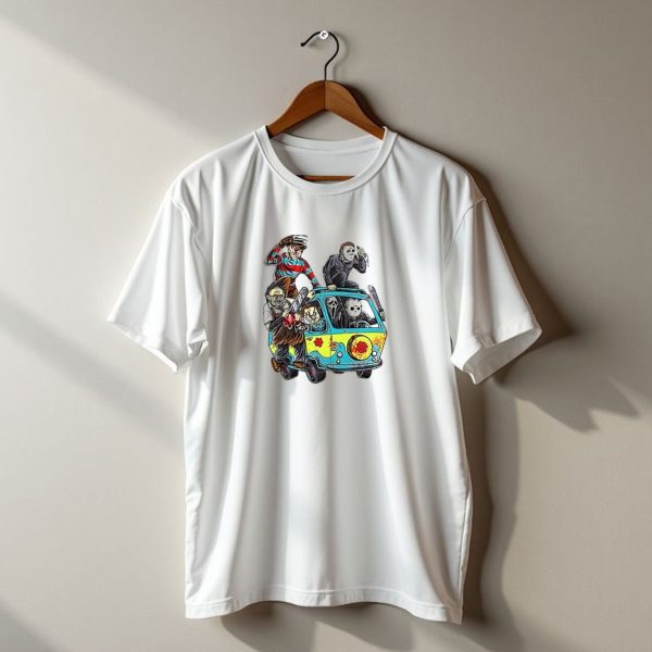 Horror Movie Characters Spooky Van Halloween Adventure T Shirt t shirt 1