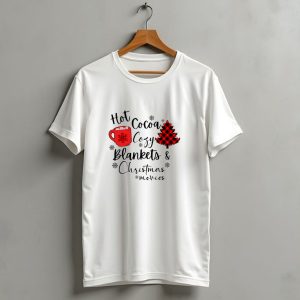 Hot Cocoa Cozy Blankets And Christmas Movies Snowflake Mug T-Shirt