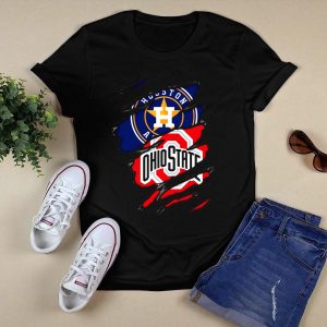 Houston Astros Ohio State Buckeyes Logo Mashup T Shirt