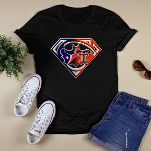 Houston Texans Texas Tech Superman Batman Combo T-Shirt