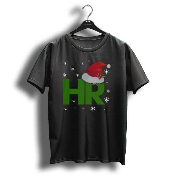 Hr Santa Hat Human Resources Festive Christmas Snowflakes T Shirt 1 t shirt 1