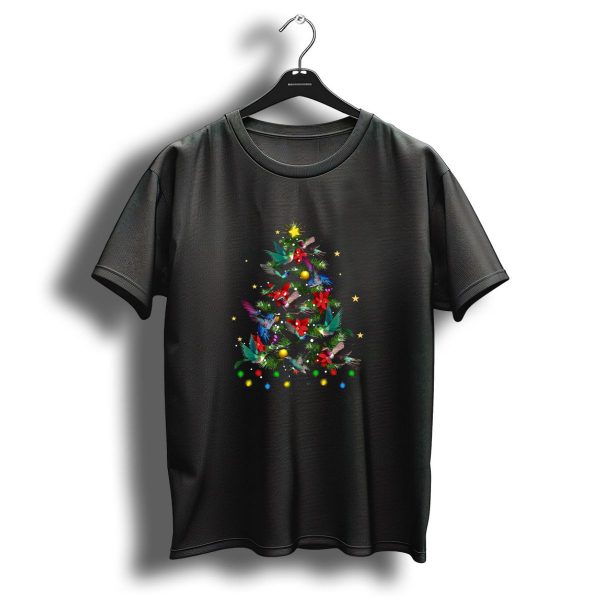 Hummingbirds Christmas Tree Gorgeous Xmas Unique Holiday Lights Stars T Shirt 1 t shirt 1