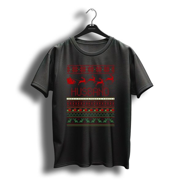 Husband Ugly Christmas Sweater Santa Reindeer Holiday T Shirt t shirt 1
