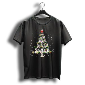 Husky Noel Xmas Tree Cool Christmas Dog Snowflakes Festive Puppies T-Shirt