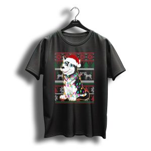 Husky Sibir Christmas Santa Lights Holiday T-Shirt