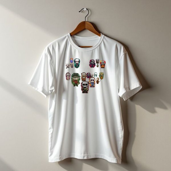 I Am A Horroraholic Funny Halloween Horror Icons T Shirt t shirt 1