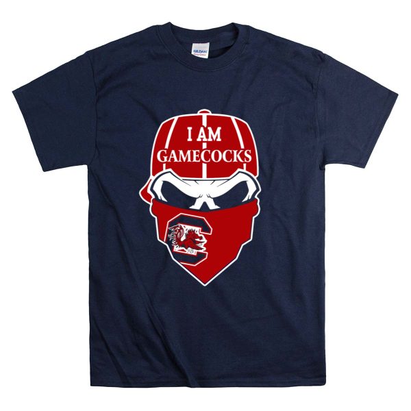 I Am Gamecocks South Carolina Gamecocks Skull T Shirt 1 Navy