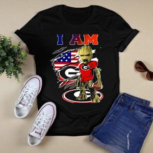 I Am Georgia Bulldogs Groot Football Usa Flag T Shirt