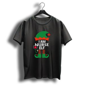 I Am Nurse Elf Christmas Holiday Stethoscope Costume T-Shirt