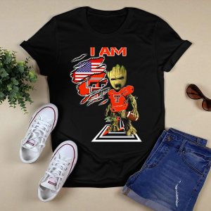 I Am Texas Tech American Football Baby Groot T-Shirt