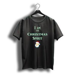 I Am The Christmas Spirit Santa Face Emoji T-Shirt