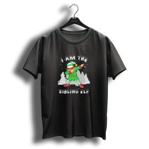 I Am The Sibling Elf Dabbing Christmas Trees T-Shirt