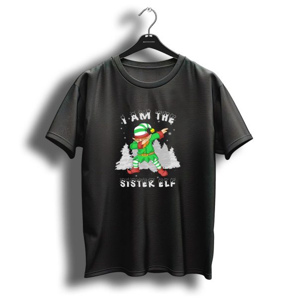 I Am The Sister Elf Dabbing Christmas T Shirt 1 t shirt 1